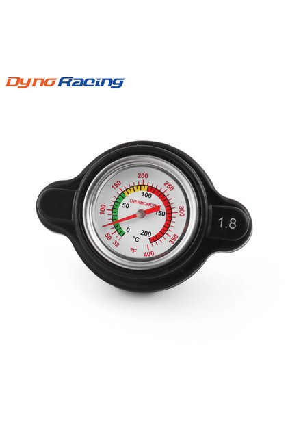 High Pressure Water Tank Thermostatic Radiator Cap Cover With Temp Gauge Meter 1.8 Bar For Kawasa...