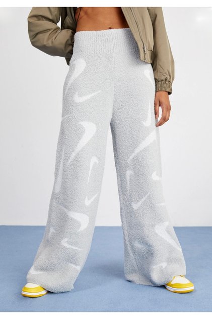 Sportswear Phoenix Cozy Bouclé Women's High-Waisted Gri Kadın Eşofman Altı