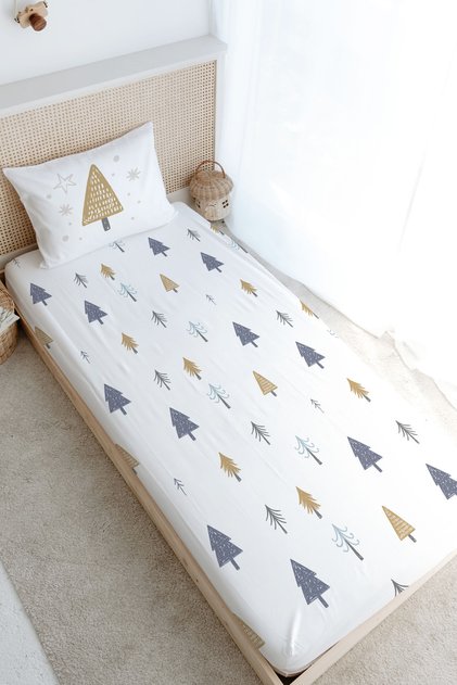 Single Fitted Sheet Set - Iconic Series - Christmas Trees