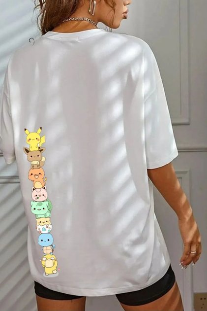 Civciv baskılı Siyah Beyaz unisex tshirt