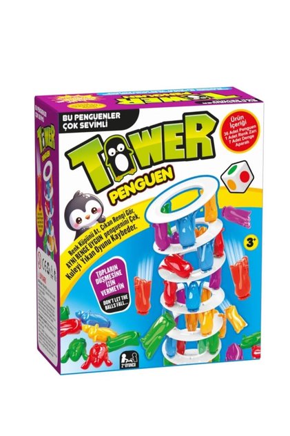 Penguen Tower Bu Penguenler Çok Sevimli Aile Kutu Zeka Oyunu Oyuncak