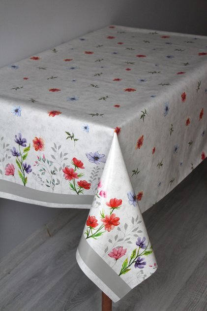 Fiber Wipeable Pvc Oilcloth Tablecloth Knrsuluçiçek