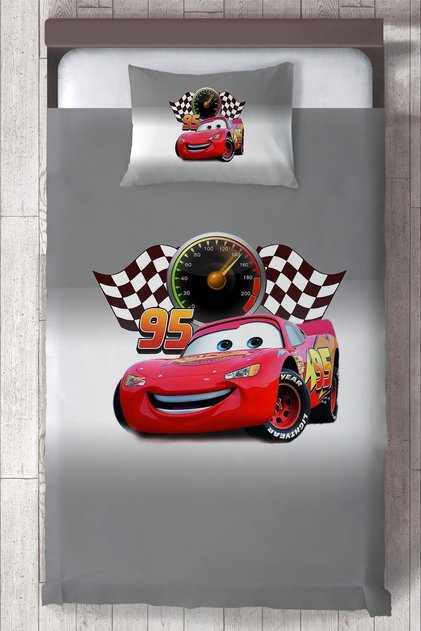 Baby and Child Room Gray Lightning Mcqueen Bedspread Mktyo-197