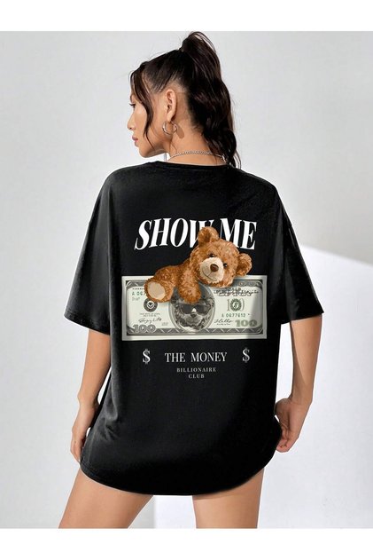 Cartoon and Graphic design Oversize T-shirt Cartoon/Letter series kod267