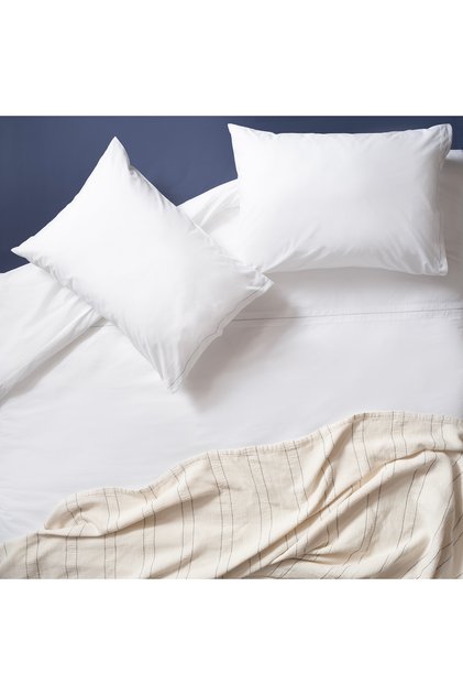 Brito White Double Cotton Duvet Cover Set