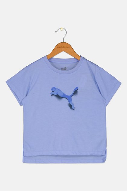 Kids Girl Brand Logo Tee, Lavender