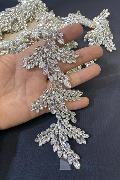 Hayalperest boncuk Large Design Shuttle Stone Evening Dress Strip Stone  Border- Trendyol