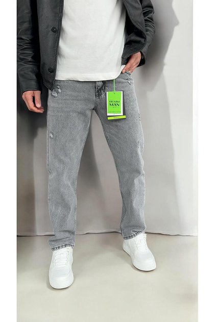 GRİ BAGGY YIRTIK DETAYLI