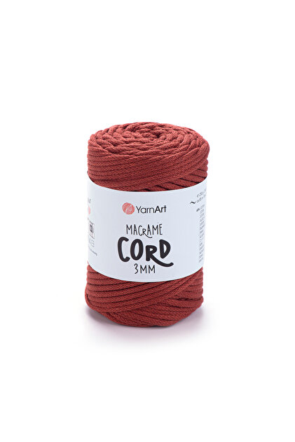 Macrame Cord 3 Mm - Makrome El Örgü Ipi Kiremit-785
