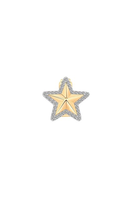 14 Ayar Altın Taşlı Yıldız 9mm Bileklik Uyumlu Altın Charm - - 14 Ayar Altın Bileklik Charm
