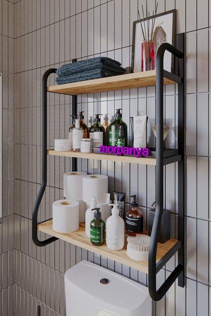 Elon Klozet Üstü Düzenleyici Raf Banyo Düzenleyici Raf Klozet Üstü Raf Banyo Raf Dolap