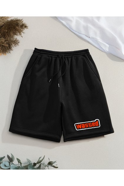 Ανδρικό σορτς Bermuda με στάμπα, casual, εποχιακό