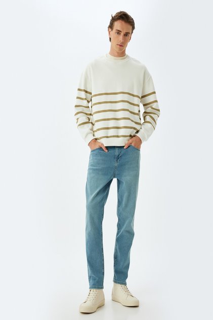 Açık İndigo Erkek Jeans 5WAM40126ID