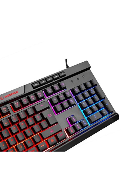 Rampage Bygame-k2 Rainbow Aydınlatmalı Multimedia Gaming Oyuncu