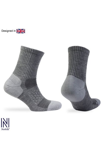 Ibex Padded Outdoor Hiking Socks Gray 1 Pair