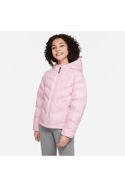 Sportswear Syntetic-Fill Kinder-Kapuzenmantel in Rosa Sportie