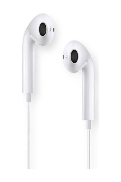 PBS202 Kablolu Kulak İçi Kulaklık Beyaz Lightning Giriş Mikrofonlu Stereo Kulaklık iPhone Uyumlu