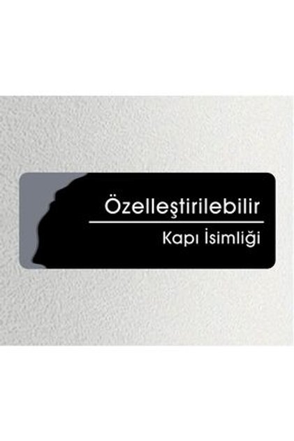 Klasik Seri Özelleştirilebilir Ofis Oda Kapı Isimliği Yönlendirme Tabelası 24x9cm