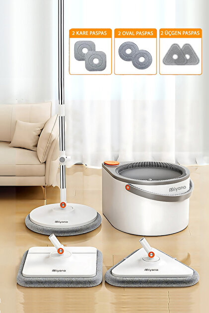 Miyano M80 Plus 3 Başlıklı Su Hazneli Mop Temizlik Seti - Fiyatı