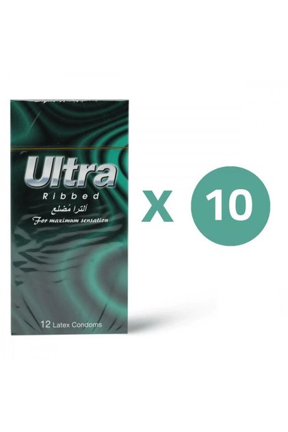 واقيات ذكرية مضلعة 12 قطعة ( 10 قطع )