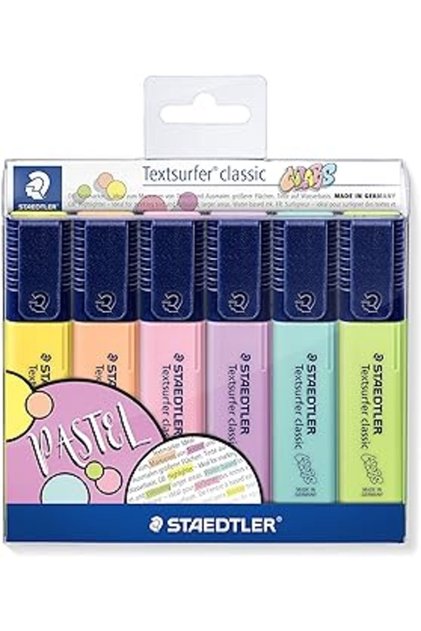 Textsurfer highlighter set, vintage colors, 6 pcs/set