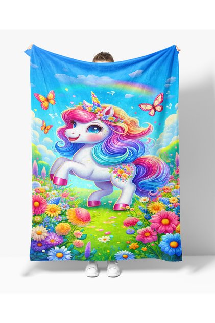 Κουβέρτα με μοτίβο Unicorn Κουβέρτα TV Παιδική κουβέρτα