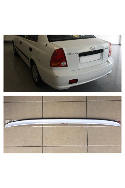 Hyundai Accent Admire Milenyum 2000-2006 Uyumlu Bagaj Üstü Spoiler Bagaj Çıtası Parlak Beyaz