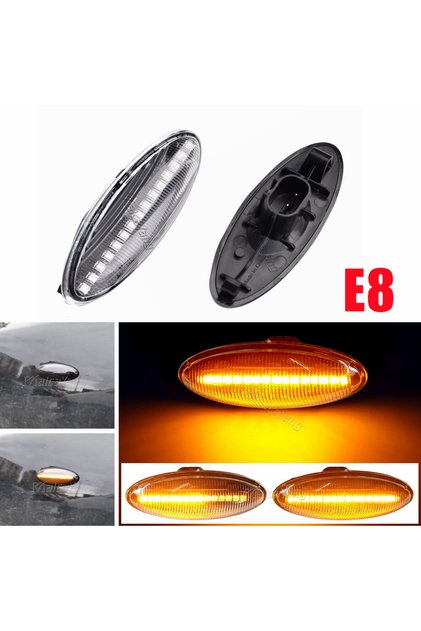 Dynamic Crystal Energy Saving Dynamic LED Turn Signal Lamp Side Marker Light For Toyota Yaris RAV4 2