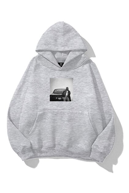 Trendiz Unisex GNX Kendrick Lamar Sweatshirt Gri melanj - Fiyatı