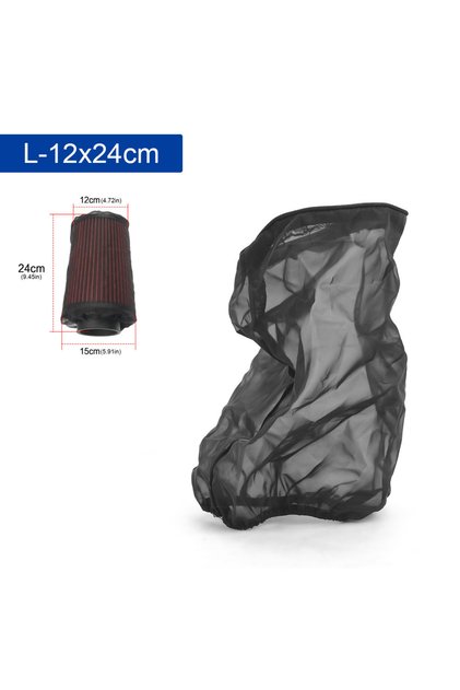 Size L Upgraded Version Air Filter Protective Cover Real Waterproof Oilproof Dustproof for High Flow