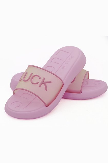 Good Luck Women's Black Comfortable Beach Pool Wet Floor Slippers