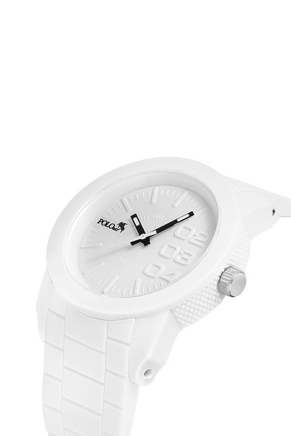 Silicone Cord Sports Men's Wrist Watch White Color Pl-0947E3X