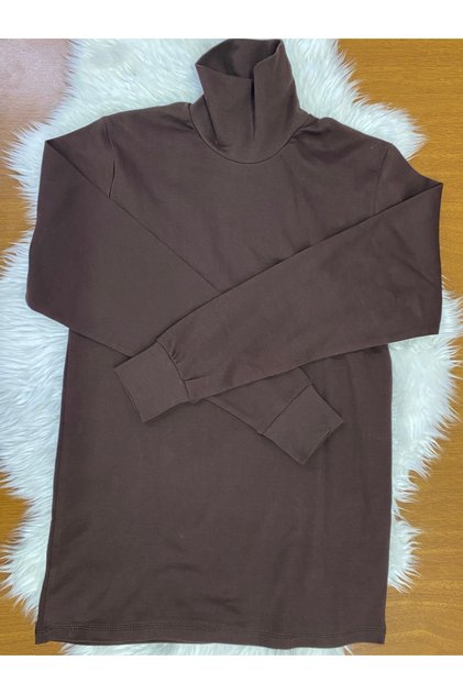 Patternless Throat Bodysuit with Long Sleeves and Ankle Elastic