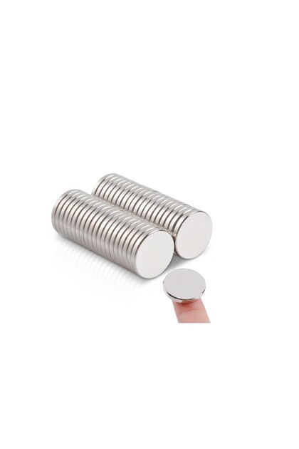10 adet Neodyum Mıknatıs Dekoratif Magnet Güçlü Çekim 12x1.5 mm