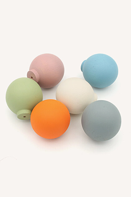 Colorful Round Cabinet and Drawer Handles - Set of 6