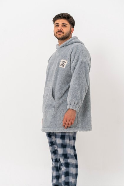 Men's Polar Sweatshirt Oversized Wearable Tv Blanket