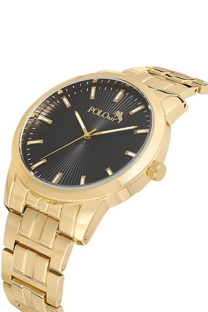 Men's Metal Wristwatch Gold Black Color Pl-0919E5X