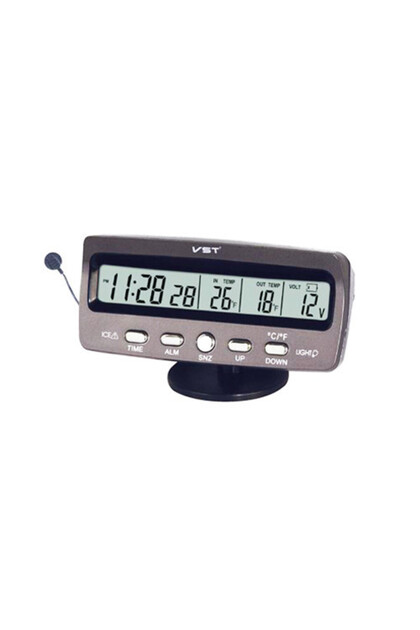 Araba Araç Oto Çok Fonksiyonlu Iç Ve Dış Termometre Saat Voltmetre Vst7045