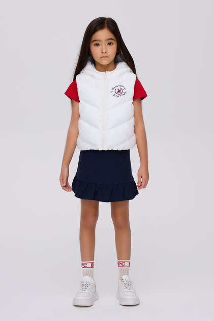 BG Store Kız Çocuk Beyaz Yelek