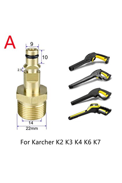 A High Pressure Washer Hose Adapter M22 Converter Fitting for Karcher K Bosch Lavor STIHL Nilfisk