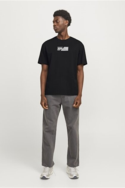 Jack & Jones Jjecorp Graphıc Tee Ss O-Neck Noos Siyah Erkek T