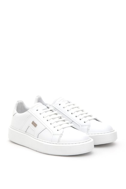White Eva Sole 100% Leather Casual Shoes 50295817-Vr013