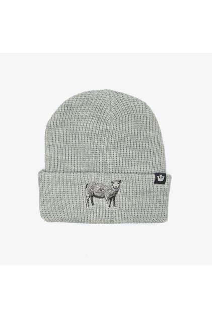 107-0172 Ribbed Sheep Unisex Gray Beret