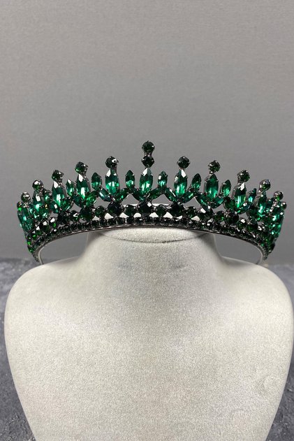 Pedro Model Elegant Bridal Crown Henna Crown Green Bridal Crown