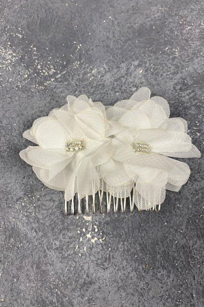 Laser Floral Rhinestone Hair Clip