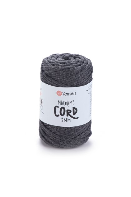 Macrame Cord 3 Mm - Macrame Hand Knitting Thread Anthracite-758