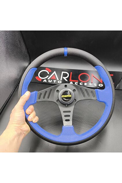 carlone Momo Spor Direksiyon 32cm Mavi Siyah-yarış Spor