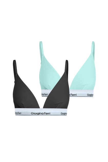 Box of 2 Elastic Banded Triangle Bralet Isabelle Suitable for Daily Use