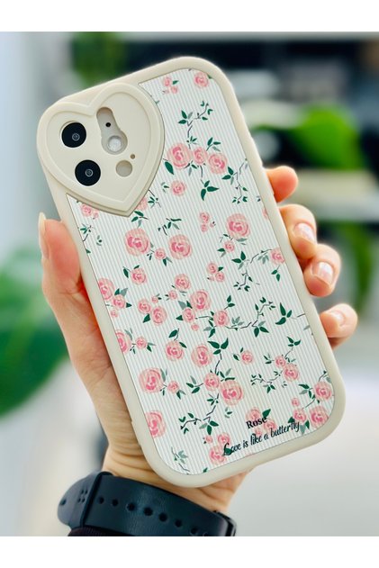 iPhone 12 and 12 Pro Compatible Plating Mini Flower Design Soft Silicone Camera Protection Case