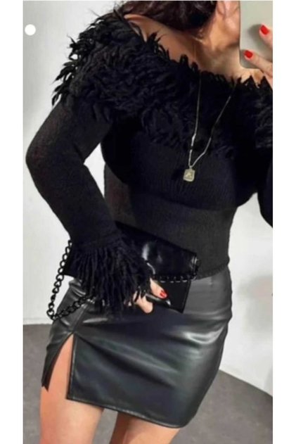 madonna collar sweater